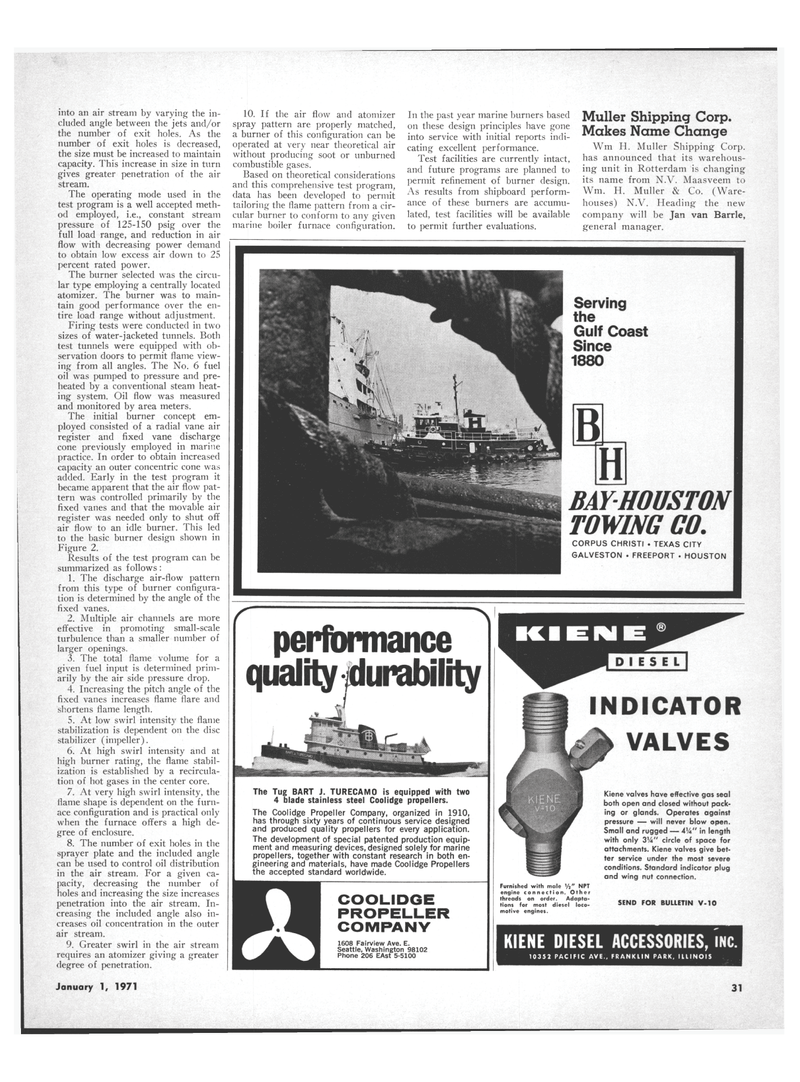 Maritime Reporter Magazine, page 29,  Jan 1971