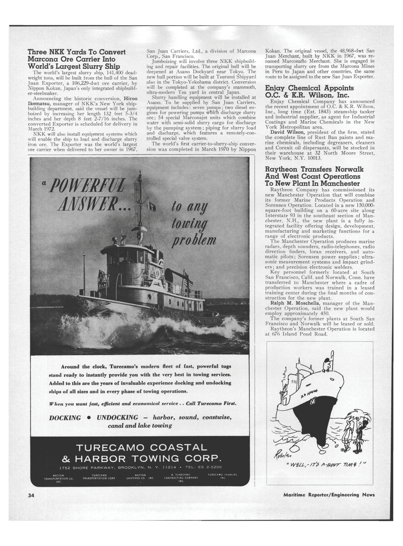 Maritime Reporter Magazine, page 32,  Jan 1971