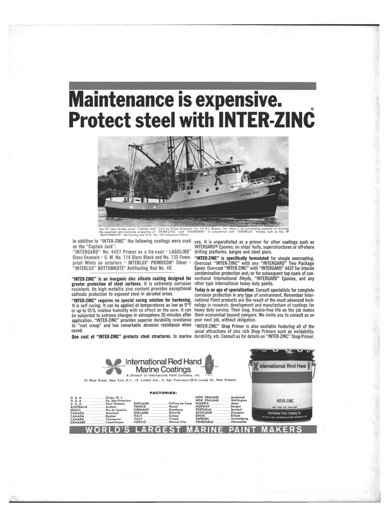 Maritime Reporter Magazine, page 4th Cover,  Jan 1971