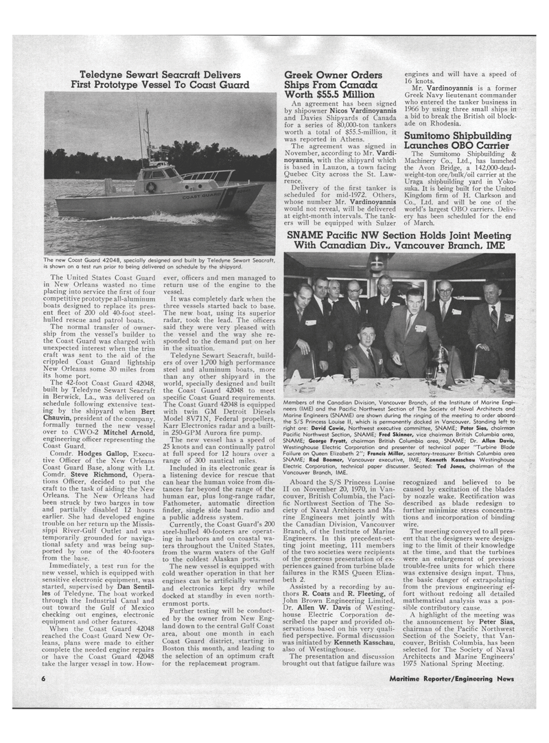 Maritime Reporter Magazine, page 4,  Jan 1971