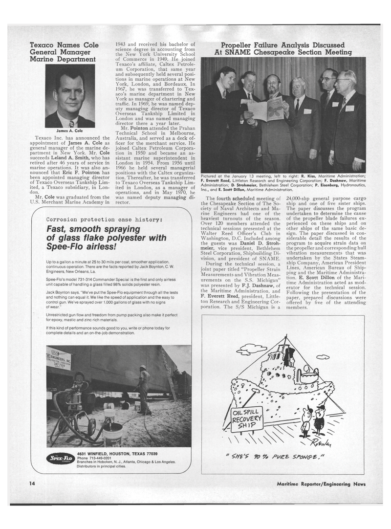 Maritime Reporter Magazine, page 12,  Feb 15, 1971