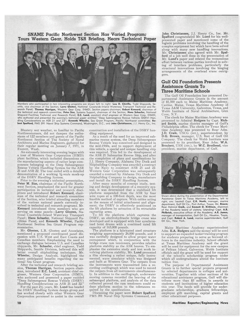 Maritime Reporter Magazine, page 8,  Mar 1971