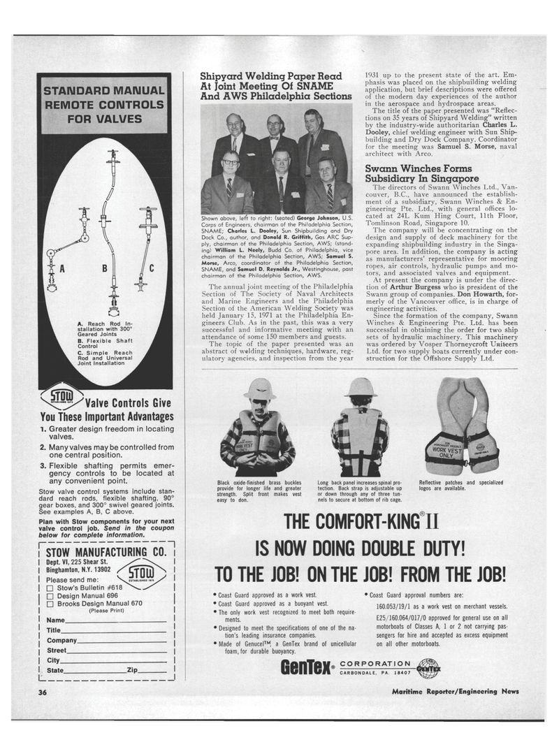 Maritime Reporter Magazine, page 34,  Mar 1971