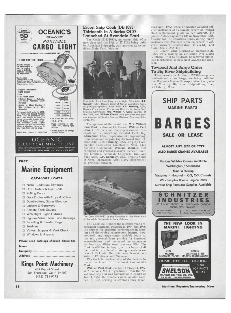Maritime Reporter Magazine, page 36,  Mar 1971