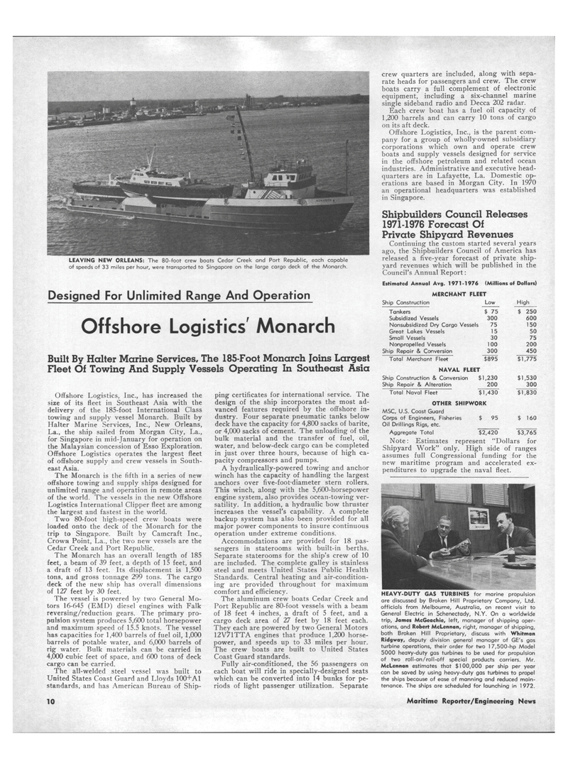 Maritime Reporter Magazine, page 8,  Mar 15, 1971