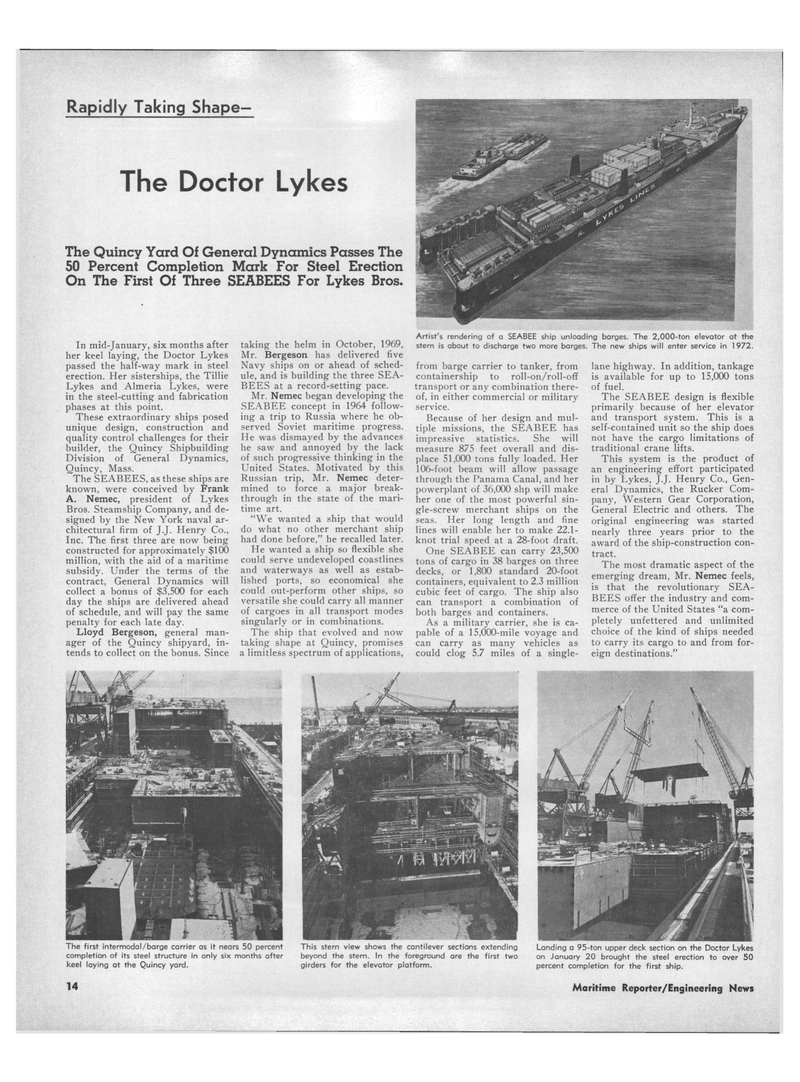 Maritime Reporter Magazine, page 12,  Mar 15, 1971