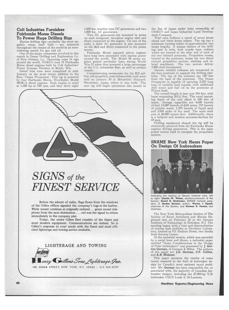 Maritime Reporter Magazine, page 4th Cover,  Mar 15, 1971