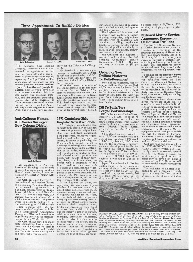 Maritime Reporter Magazine, page 16,  Apr 15, 1971