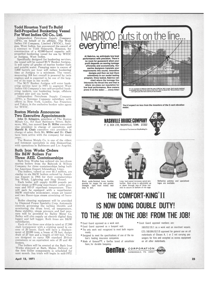 Maritime Reporter Magazine, page 23,  Apr 15, 1971