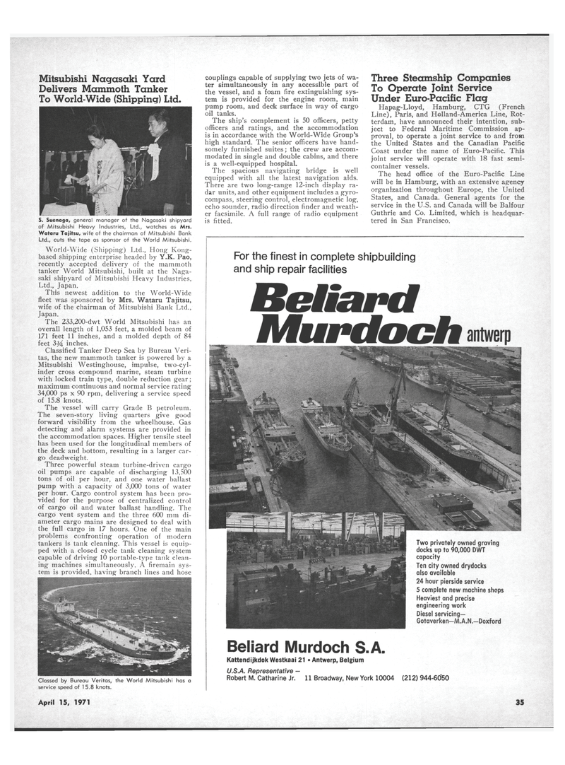 Maritime Reporter Magazine, page 33,  Apr 15, 1971