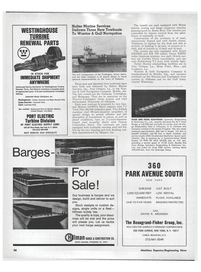 Maritime Reporter Magazine, page 34,  Apr 15, 1971