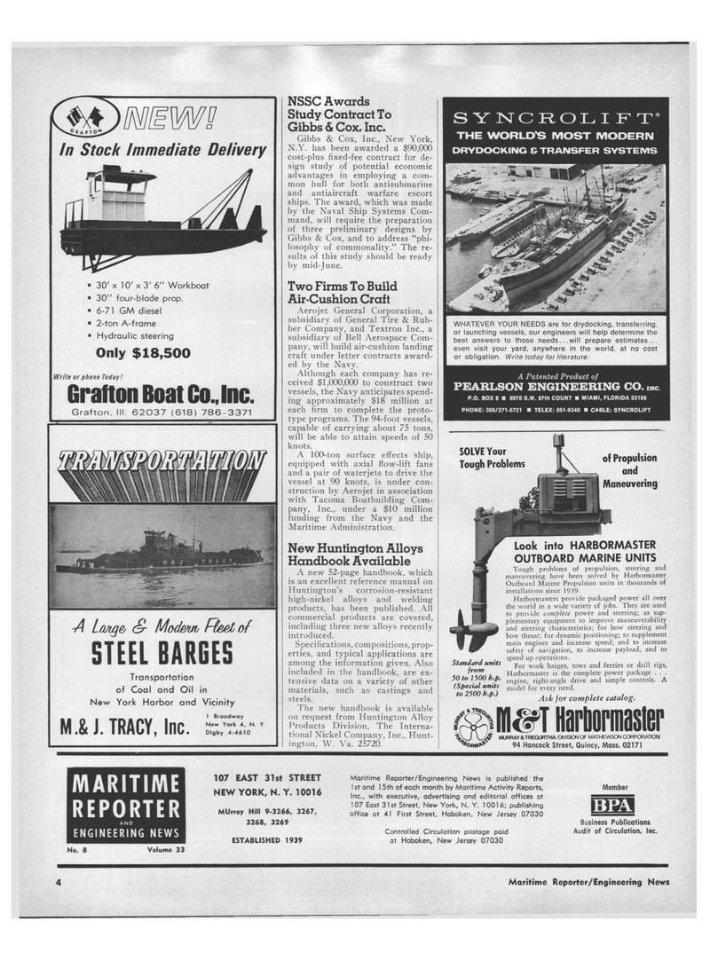 Maritime Reporter Magazine, page 2,  Apr 15, 1971