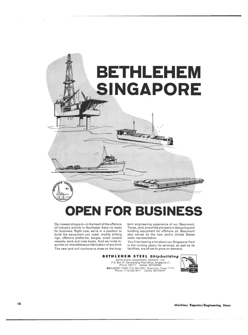 Maritime Reporter Magazine, page 14,  May 1971