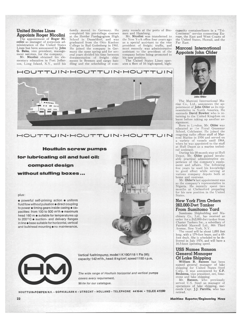 Maritime Reporter Magazine, page 18,  May 1971