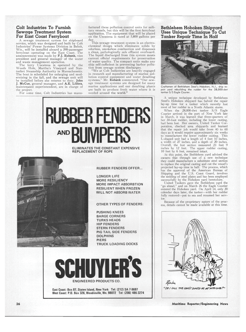 Maritime Reporter Magazine, page 24,  Jun 1971
