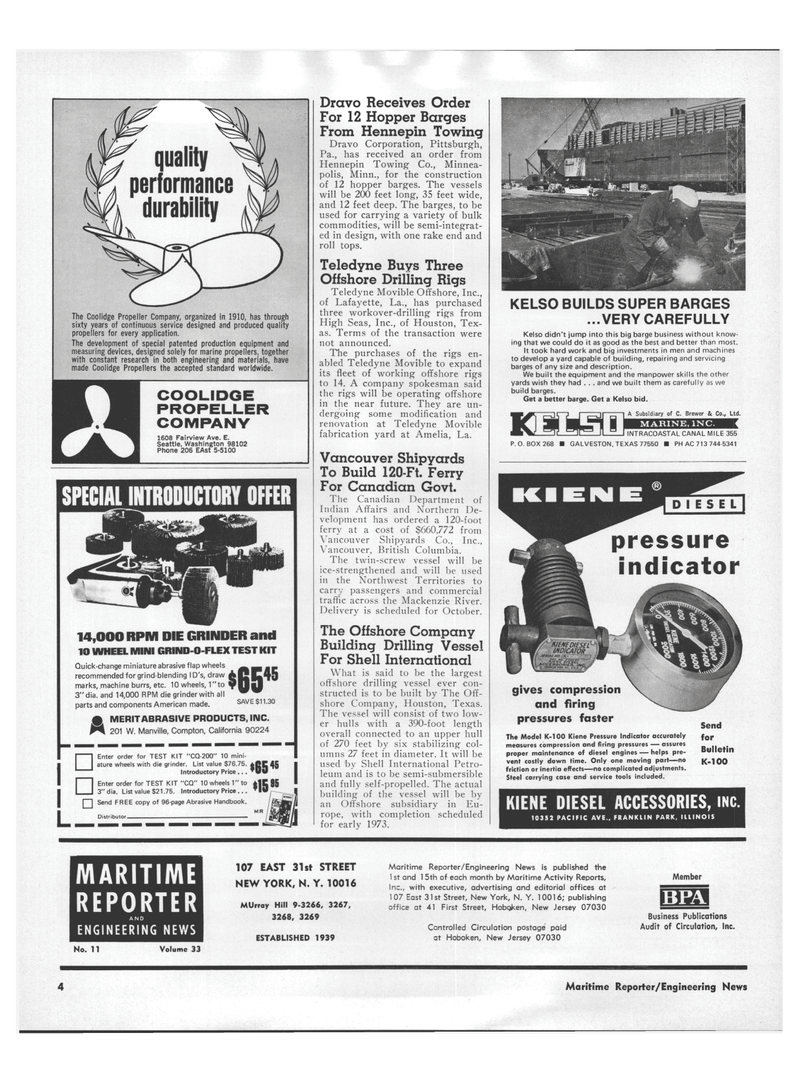 Maritime Reporter Magazine, page 2,  Jun 1971
