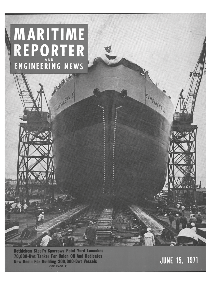 Maritime Reporter Magazine Cover Jun 15, 1971 - 