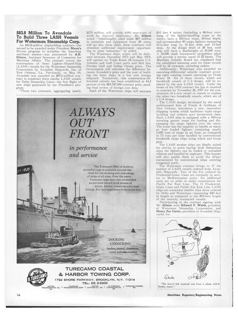 Maritime Reporter Magazine, page 10,  Jul 1971