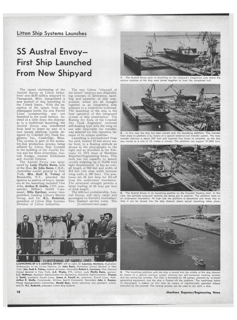 Maritime Reporter Magazine, page 16,  Aug 1971