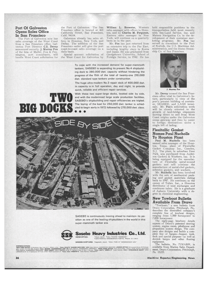 Maritime Reporter Magazine, page 34,  Aug 1971