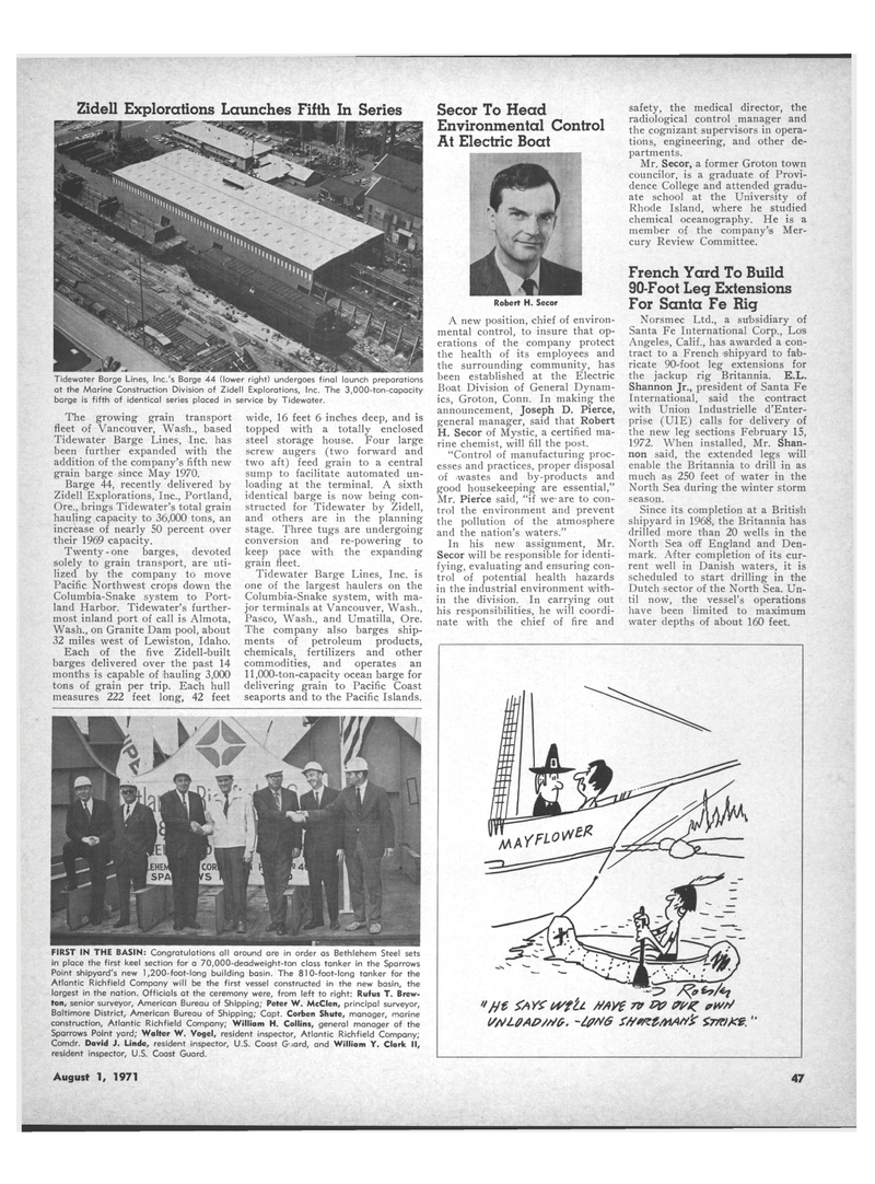 Maritime Reporter Magazine, page 47,  Aug 1971