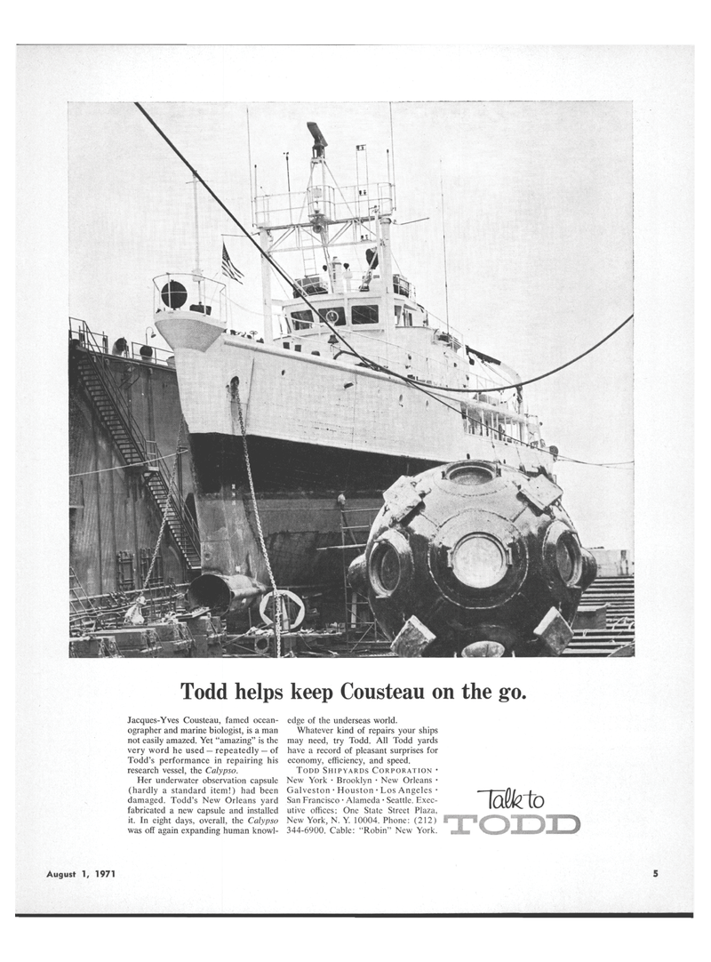Maritime Reporter Magazine, page 3,  Aug 1971
