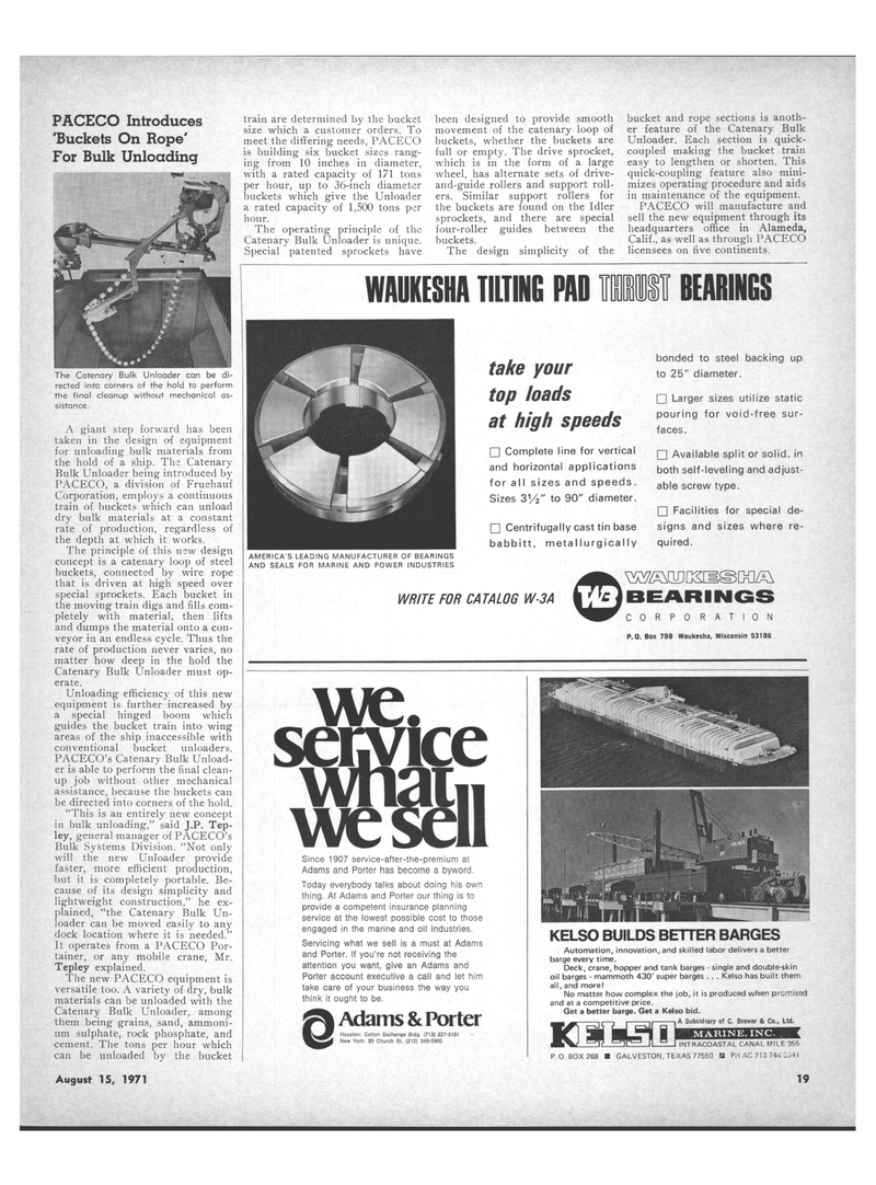 Maritime Reporter Magazine, page 17,  Aug 15, 1971