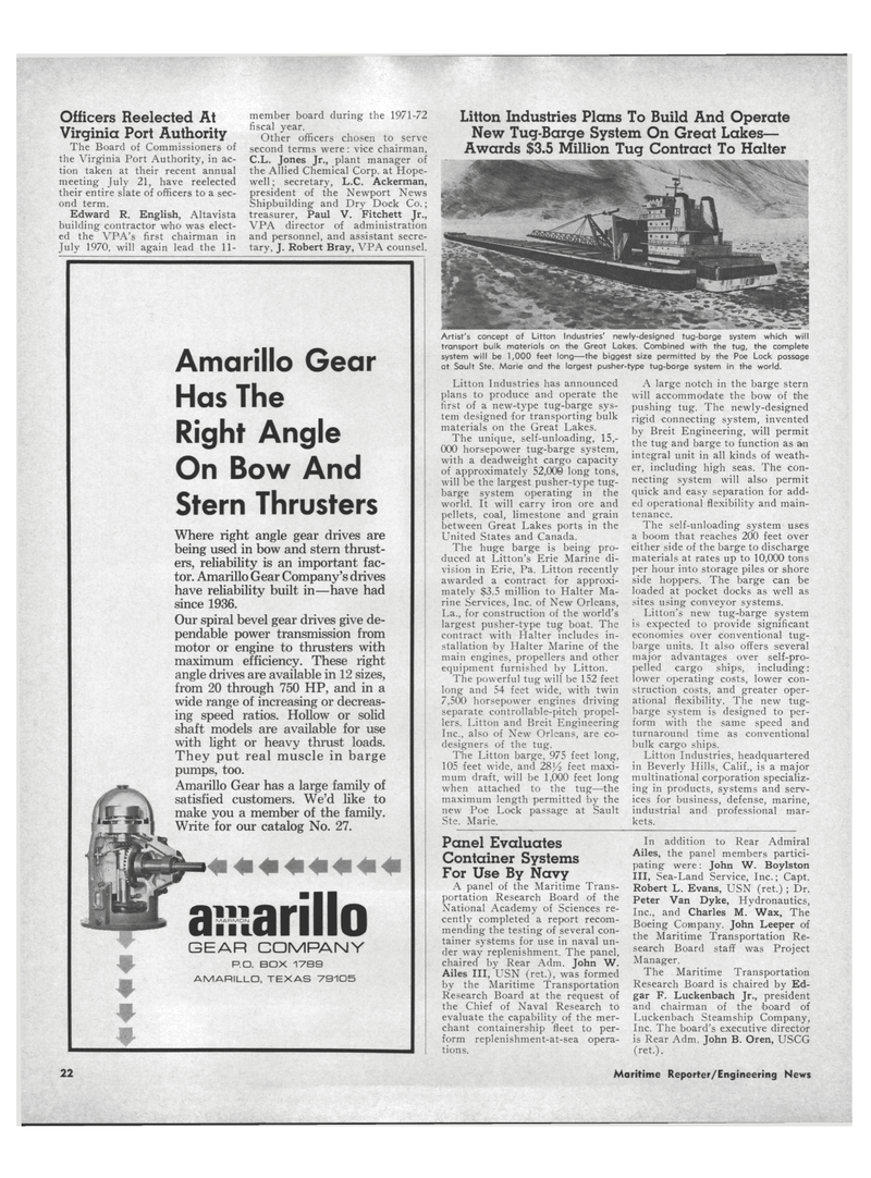 Maritime Reporter Magazine, page 20,  Aug 15, 1971