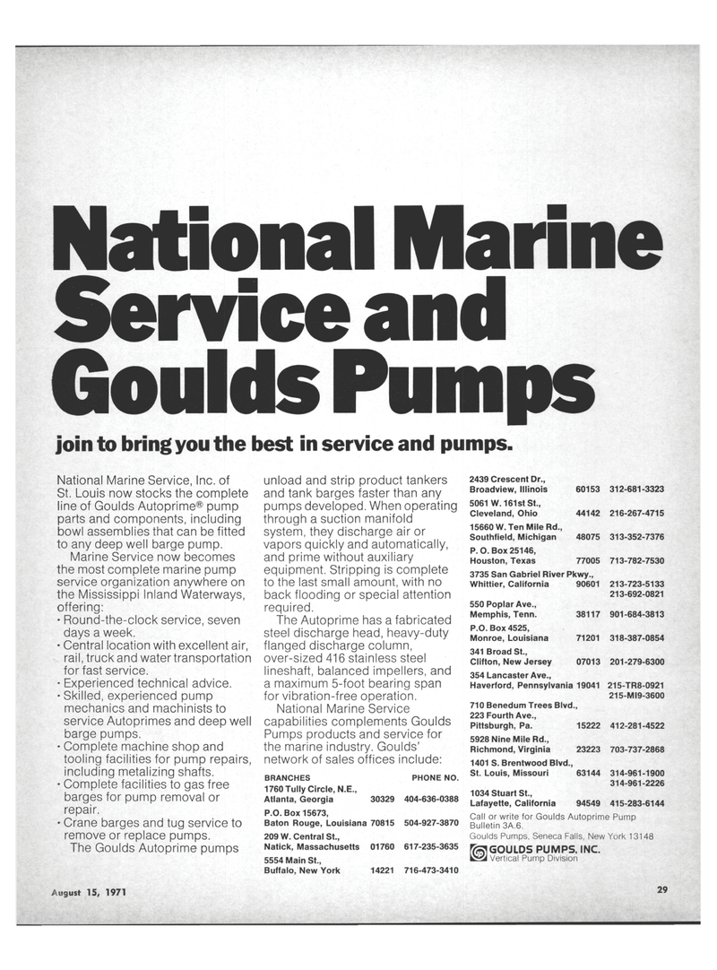 Maritime Reporter Magazine, page 27,  Aug 15, 1971