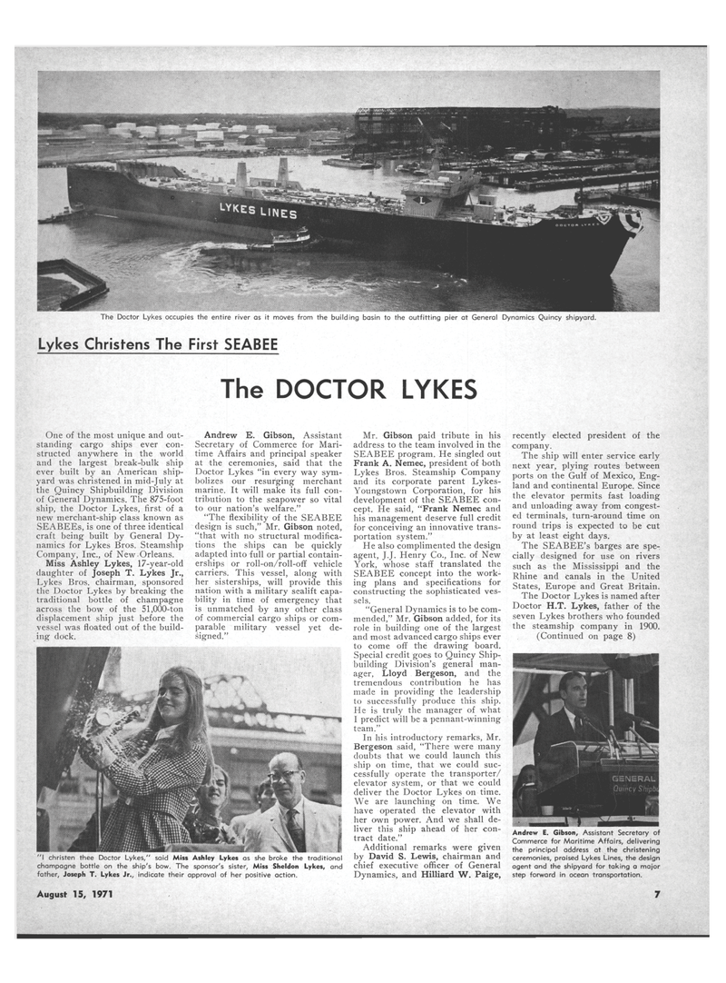 Maritime Reporter Magazine, page 5,  Aug 15, 1971