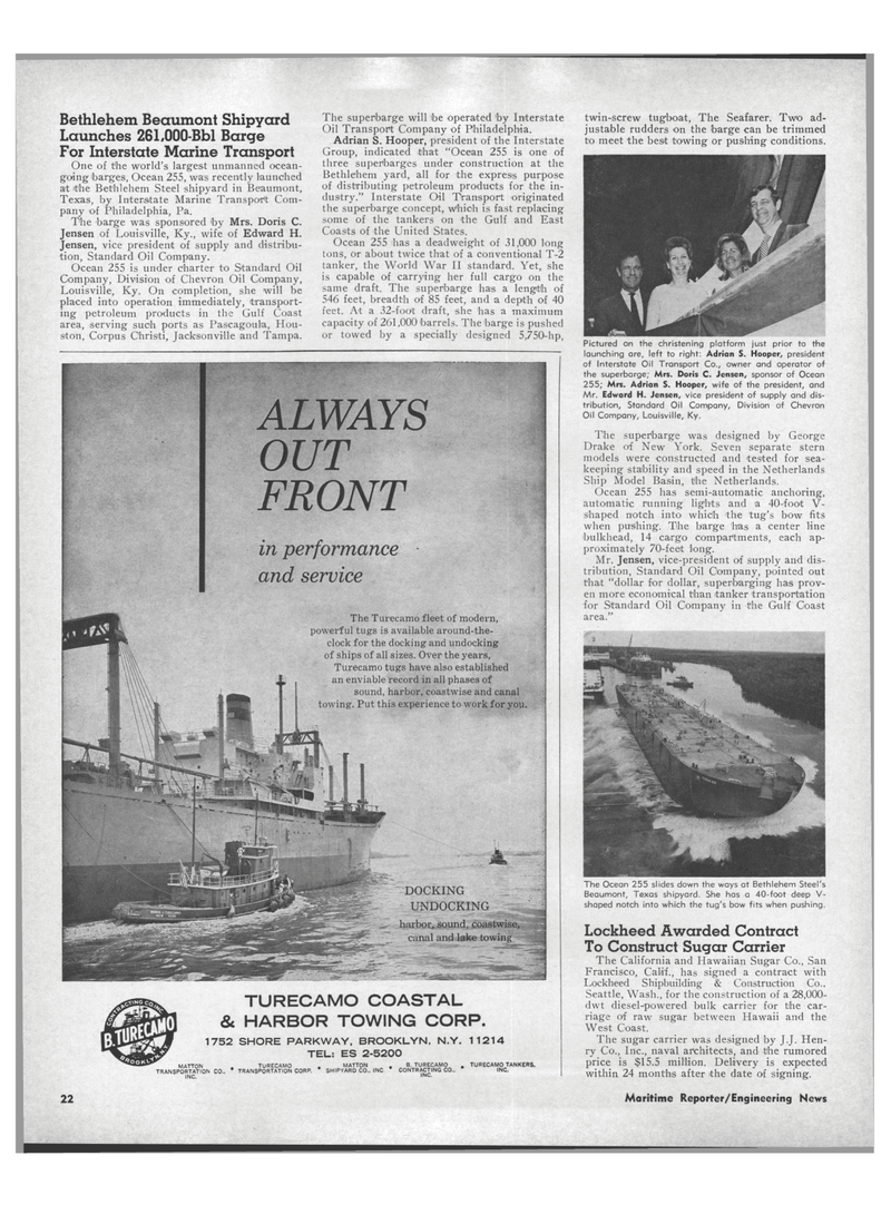 Maritime Reporter Magazine, page 20,  Sep 1971