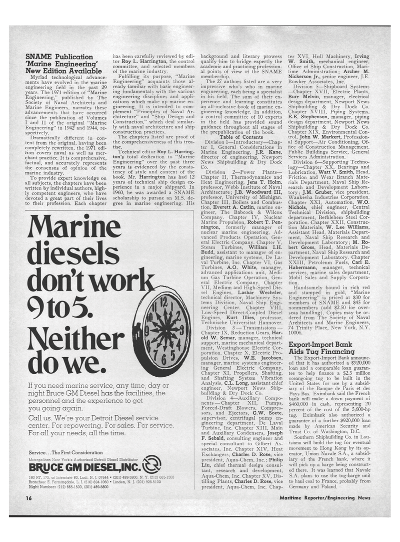 Maritime Reporter Magazine, page 14,  Oct 1971