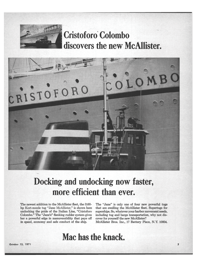 Maritime Reporter Magazine, page 1,  Oct 15, 1971