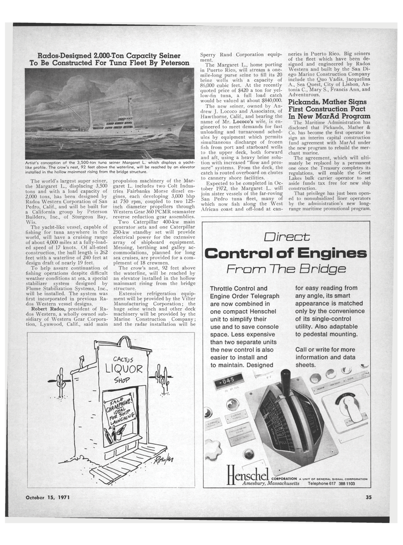 Maritime Reporter Magazine, page 31,  Oct 15, 1971