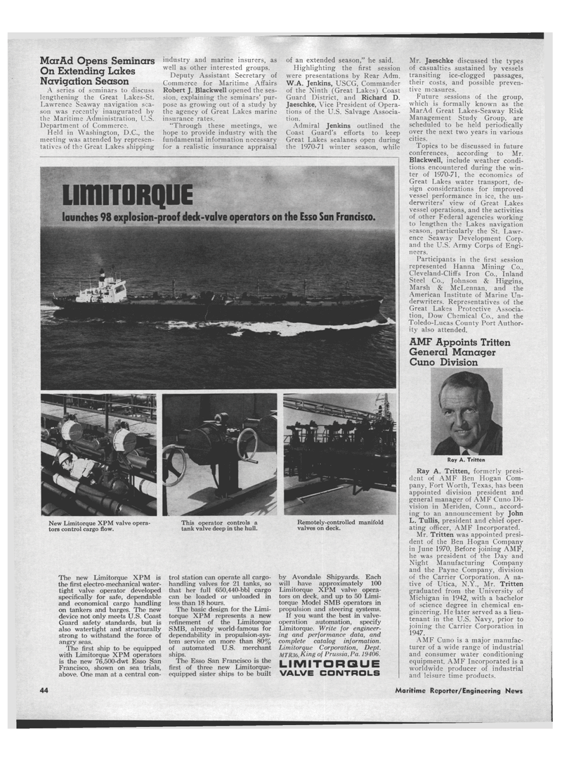 Maritime Reporter Magazine, page 42,  Nov 1971