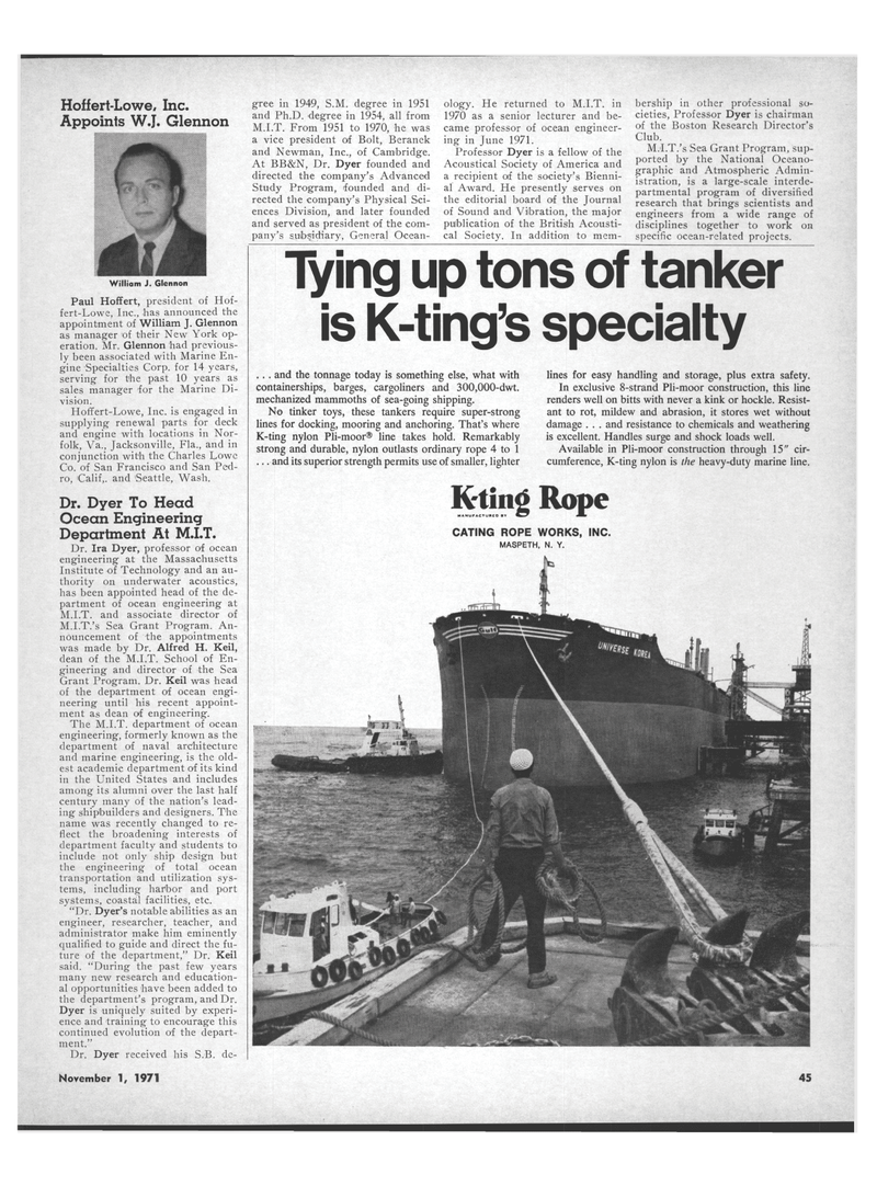 Maritime Reporter Magazine, page 45,  Nov 1971