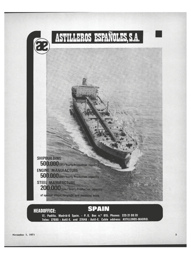 Maritime Reporter Magazine, page 3,  Nov 1971