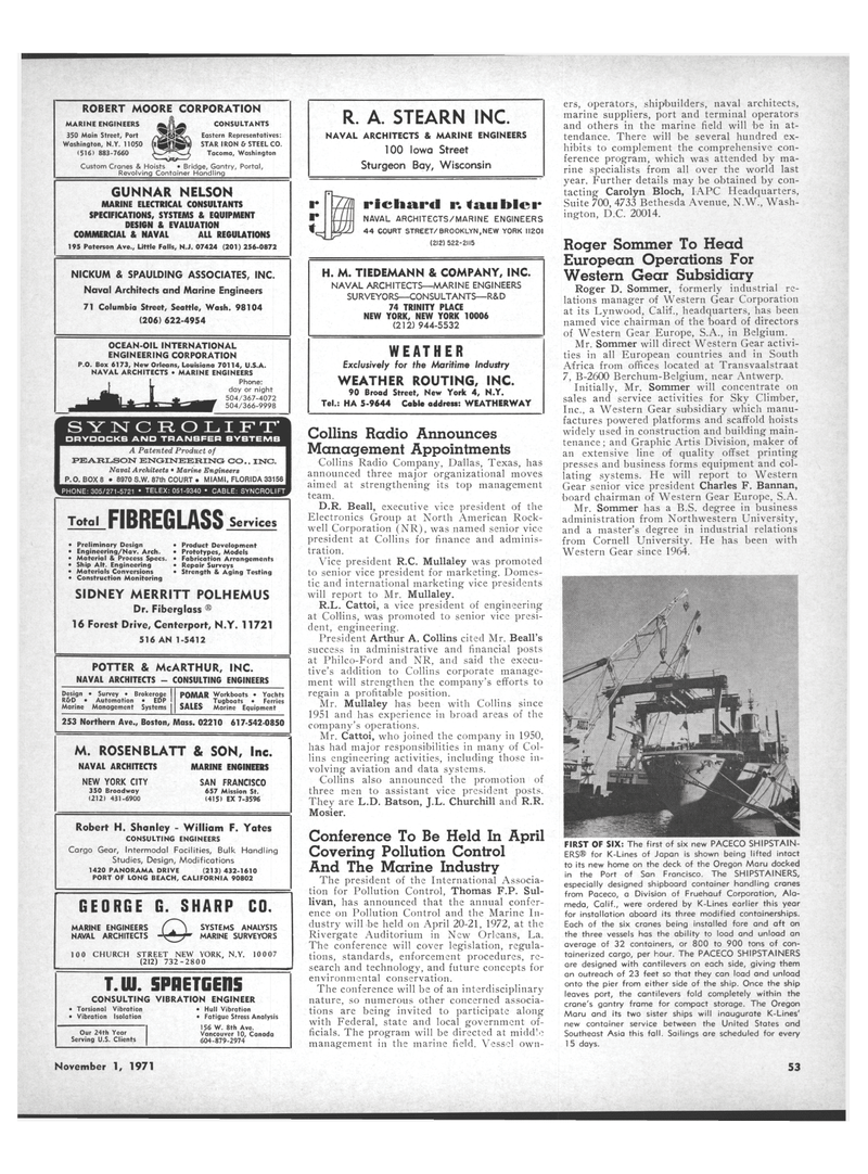 Maritime Reporter Magazine, page 53,  Nov 1971