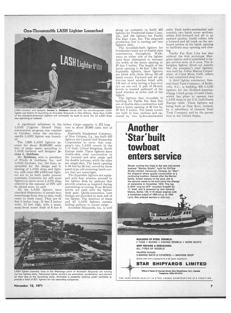 Maritime Reporter Magazine, page 5,  Nov 15, 1971