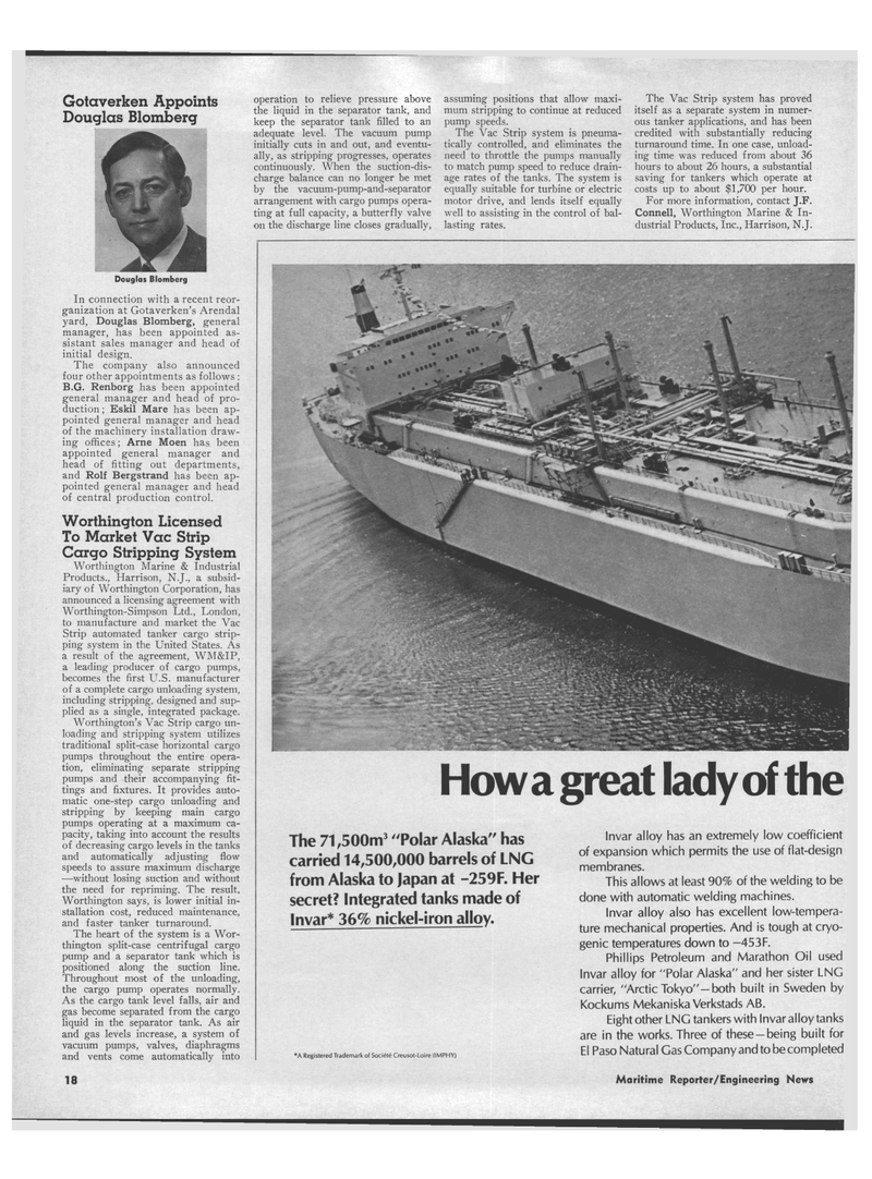 Maritime Reporter Magazine, page 16,  Dec 1971