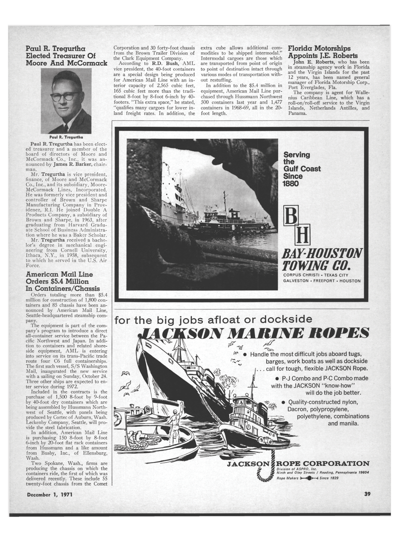 Maritime Reporter Magazine, page 37,  Dec 1971
