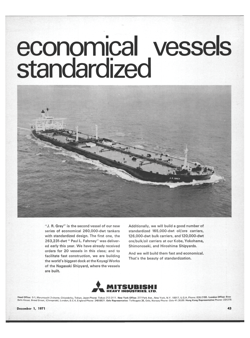 Maritime Reporter Magazine, page 41,  Dec 1971