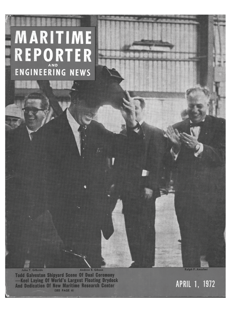 Maritime Reporter Magazine Cover Apr 1972 - 