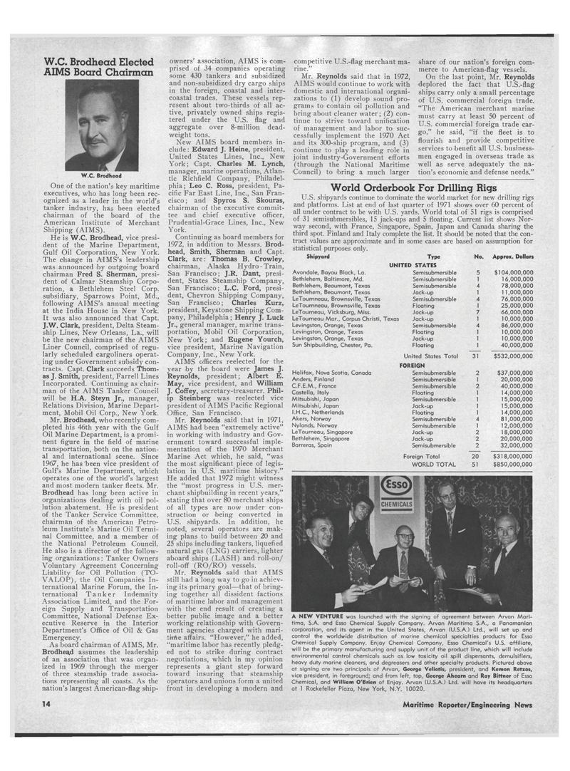 Maritime Reporter Magazine, page 12,  Apr 1972