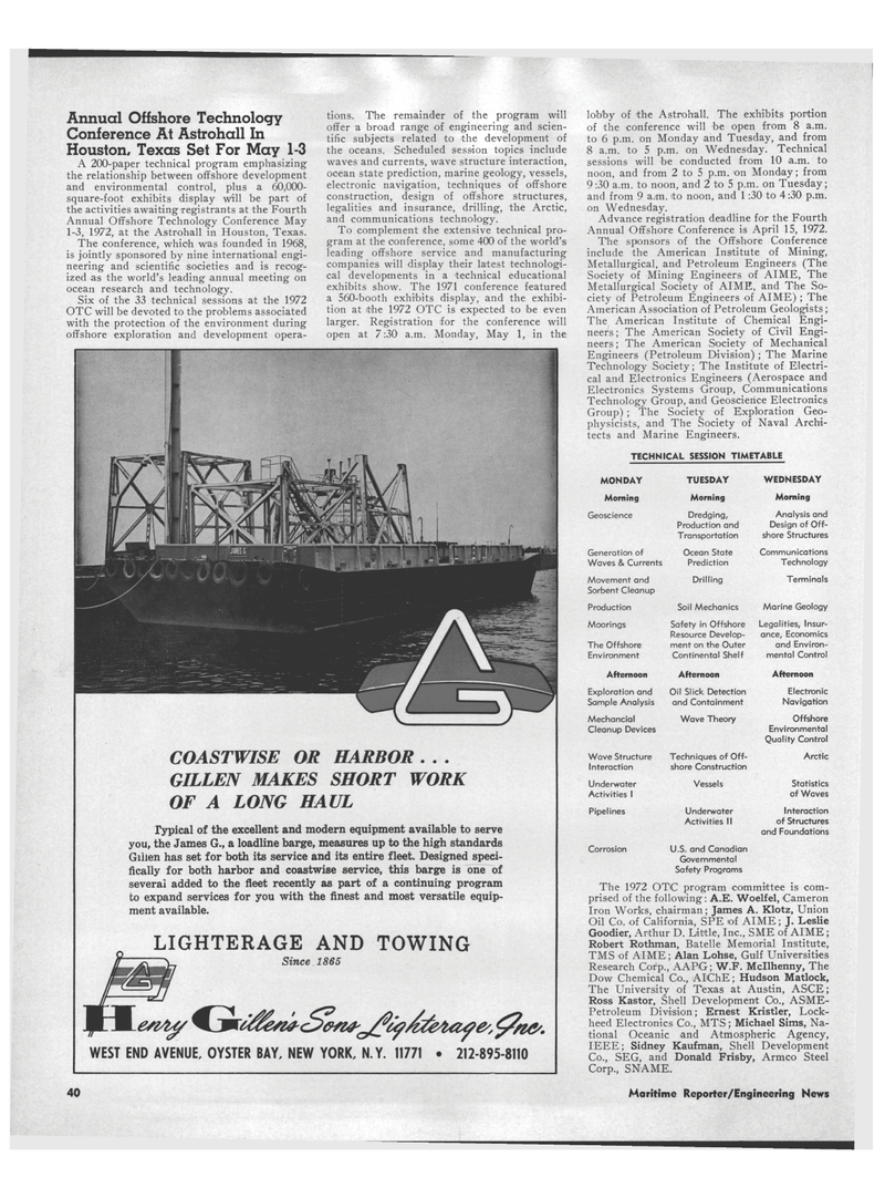 Maritime Reporter Magazine, page 30,  Apr 1972