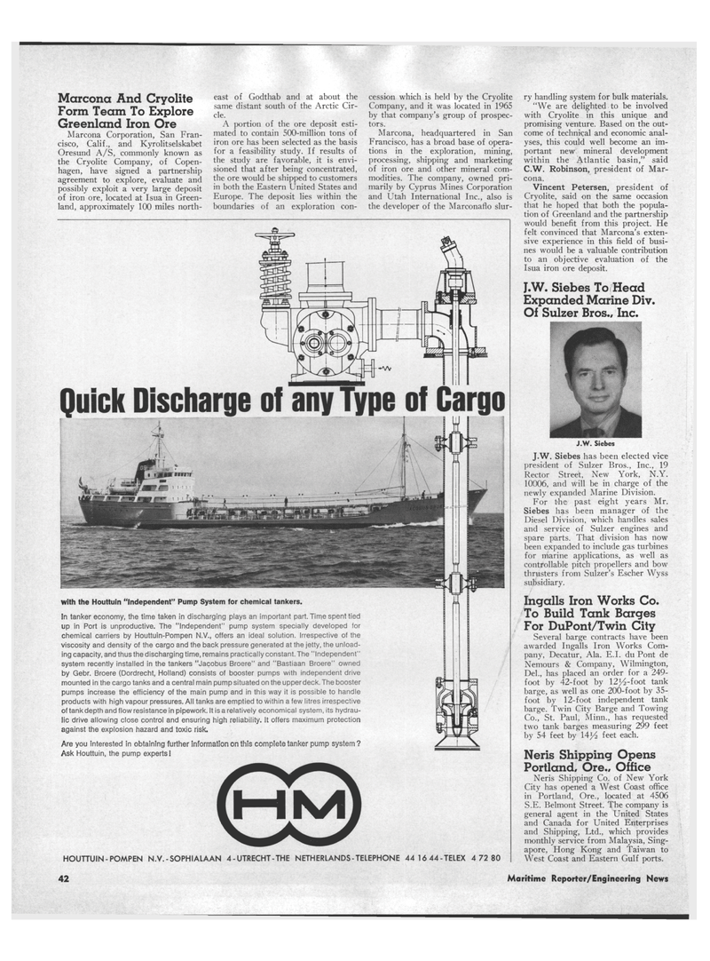 Maritime Reporter Magazine, page 32,  Apr 1972