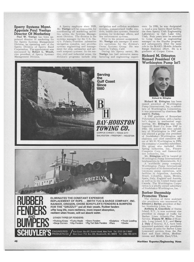 Maritime Reporter Magazine, page 38,  Apr 1972