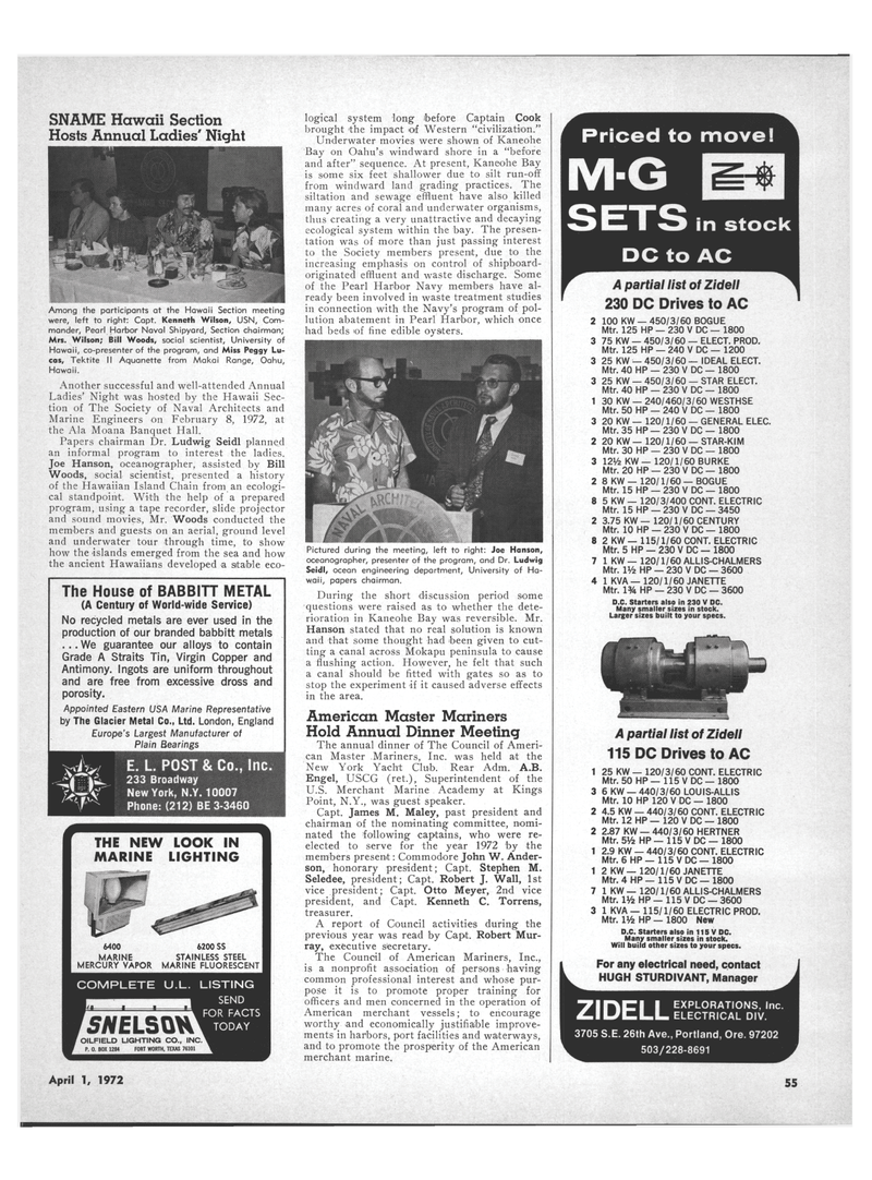 Maritime Reporter Magazine, page 45,  Apr 1972