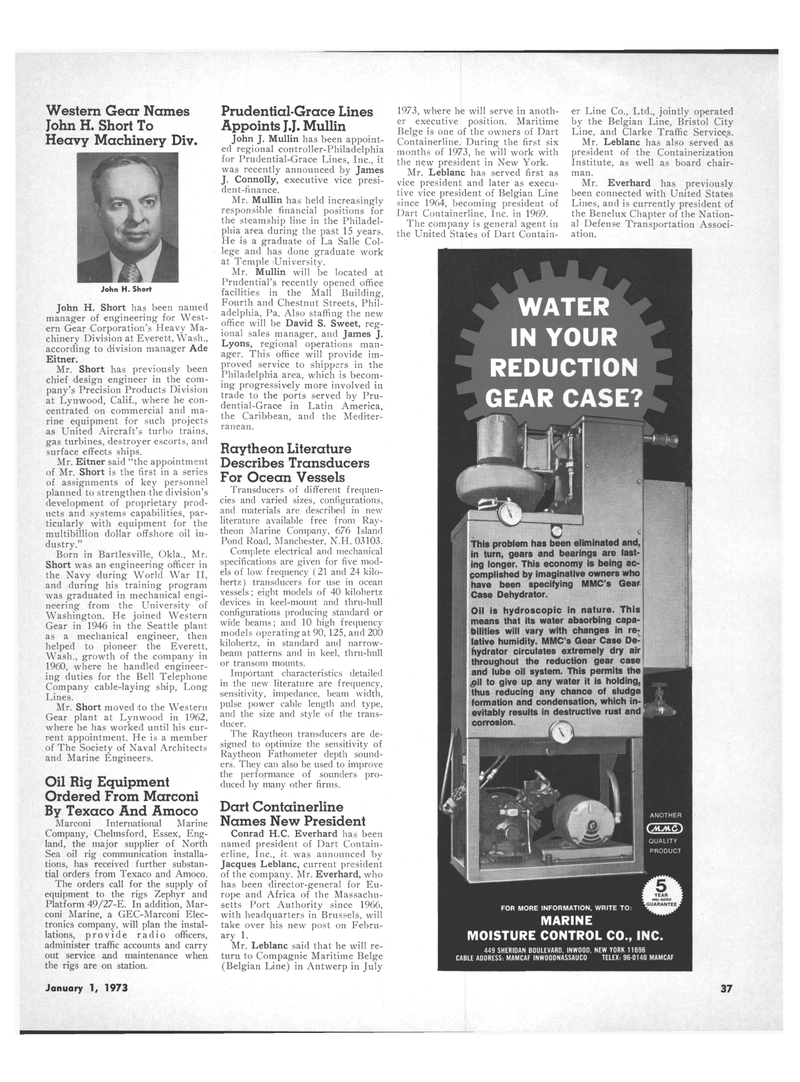 Maritime Reporter Magazine, page 35,  Jan 1973