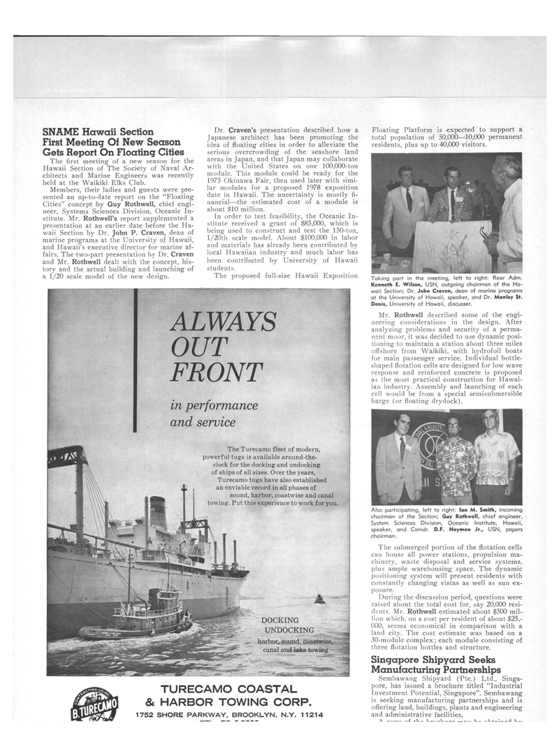 Maritime Reporter Magazine, page 40,  Jan 1973